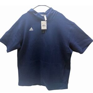 Adidas Icon SS Hoodie Baseball Sweatshirt Navy HF6266 Mens Size XL $70